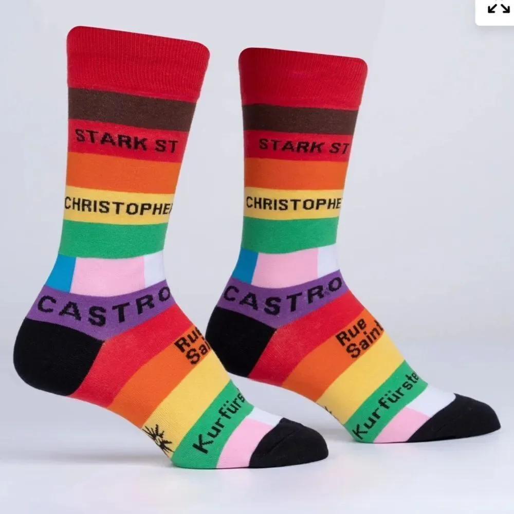 NWT Sock it to Me Streets of Pride Unisex Crew Socks (M/L)